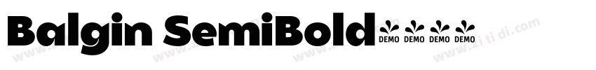 Balgin SemiBold字体转换
